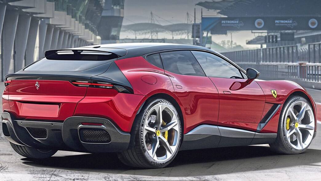 ferrari elettrica render