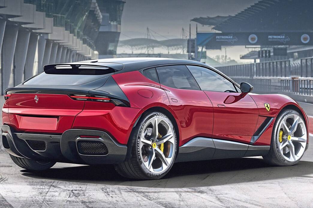 ferrari elettrica render