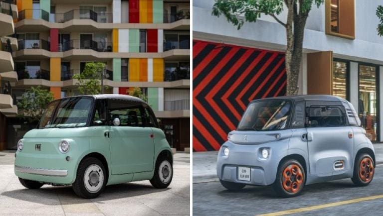 Fiat Topolino e Citroen Ami