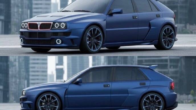 Nuova Lancia Delta Integrale render