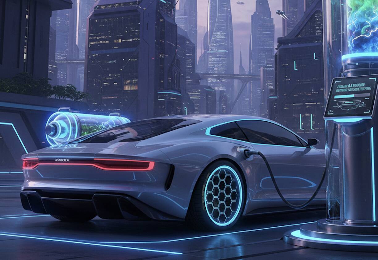 auto elettrica in ricarica