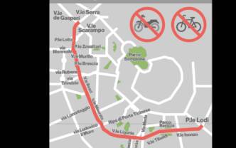 divieto moto e bici milano