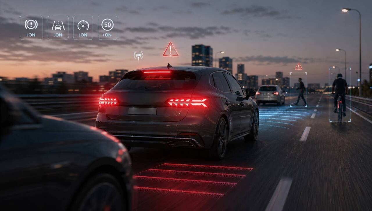 Auto luci stop adattive