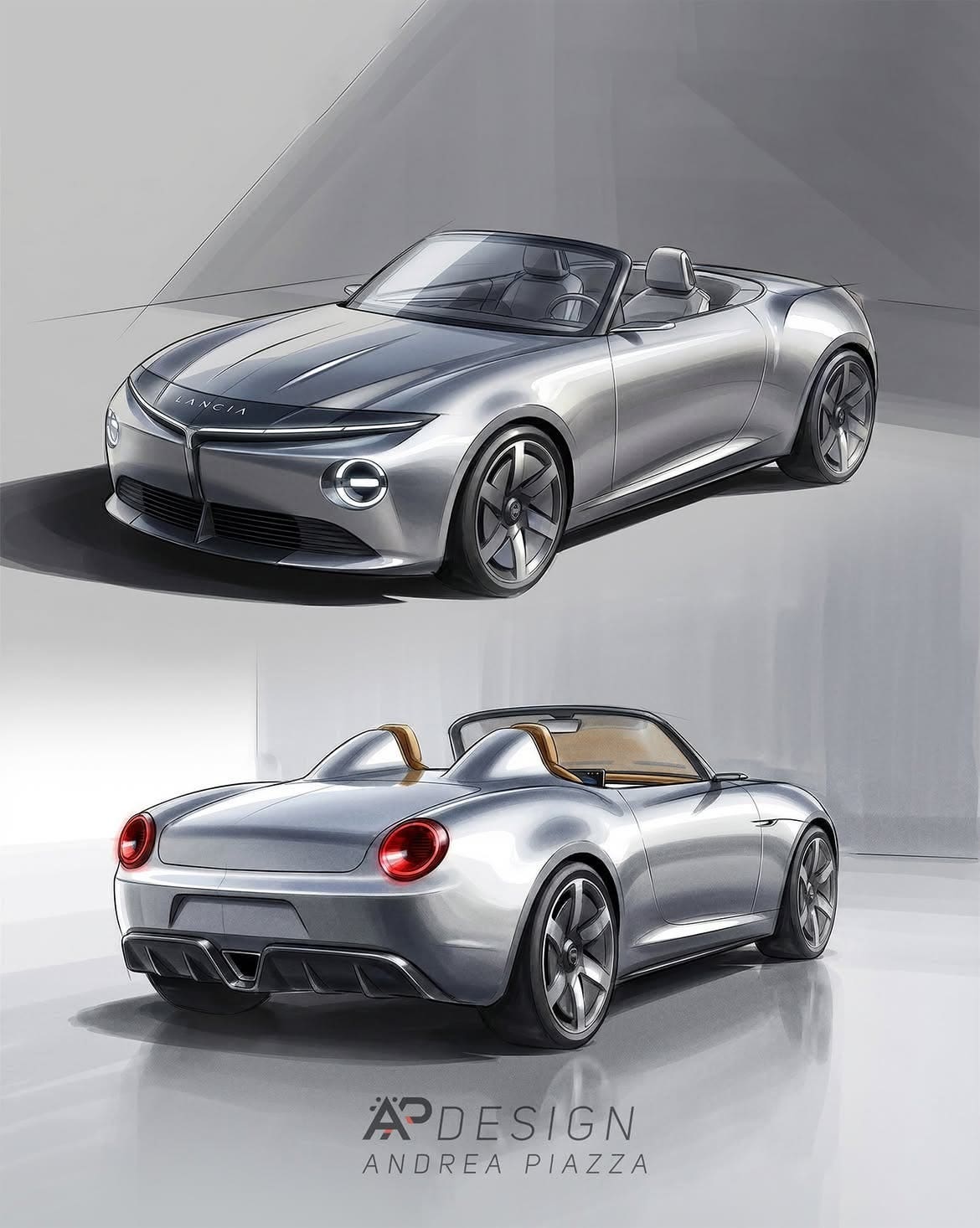 Lancia Aurelia B24 Spider render