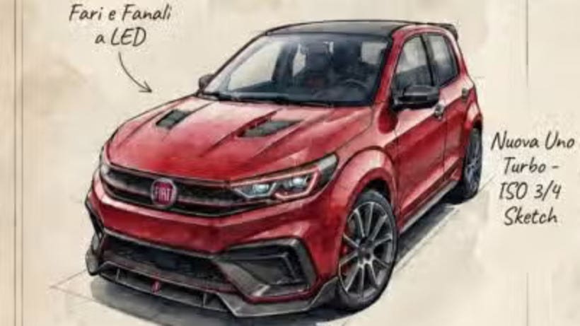 fiat uno turbo render