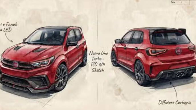 fiat uno turbo render